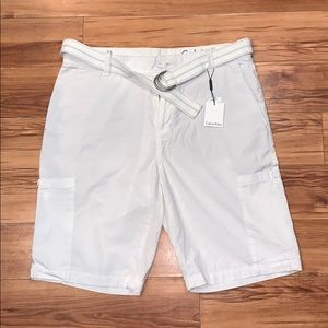 Calvin Klein Men’s White Shorts w/ Belt
